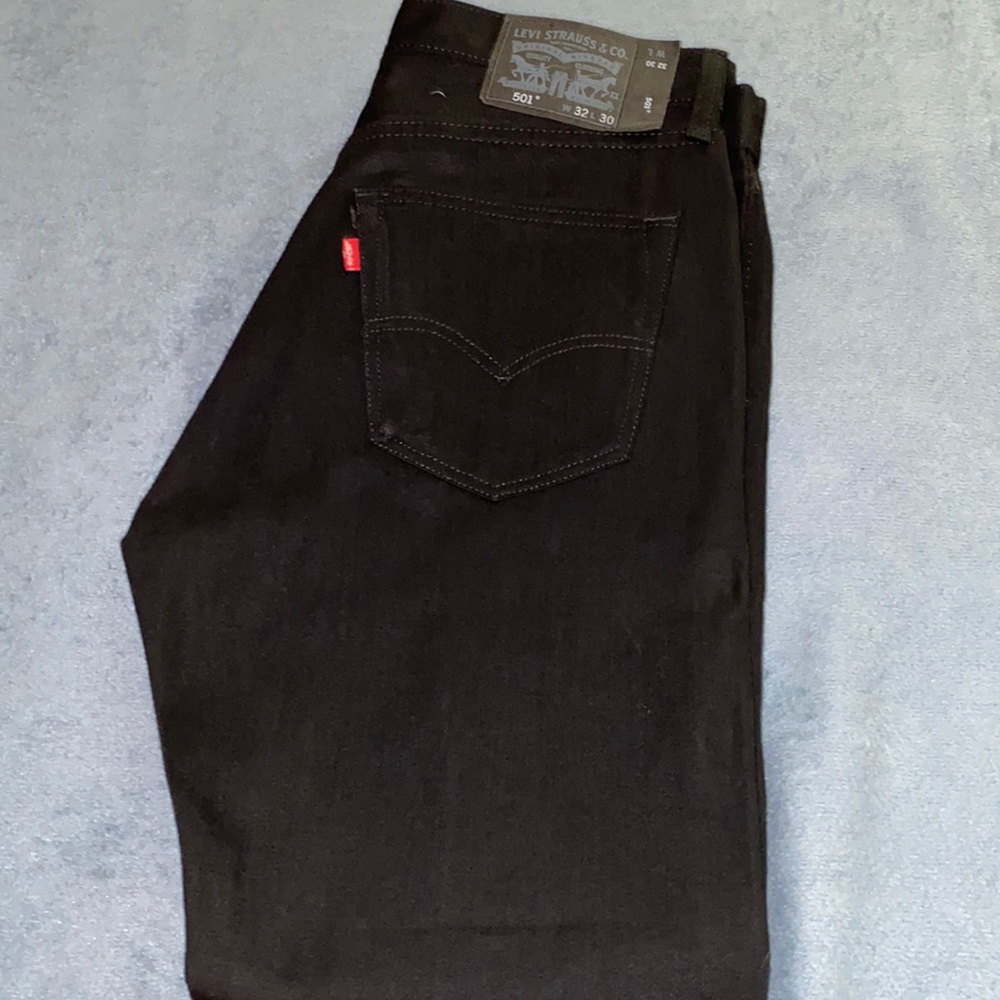 501 all black levi jeans 32/30
